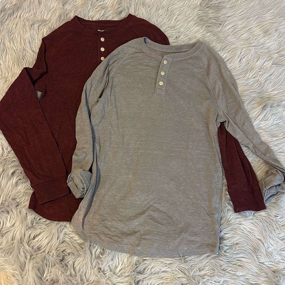 Lot of two Goodfellow and Company size small long sleeve shirt